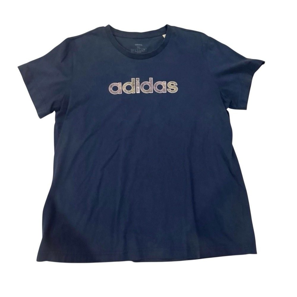 Adidas Dark Blue Tee‎ with Logo